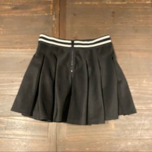 Black Pleated Mini Skirt